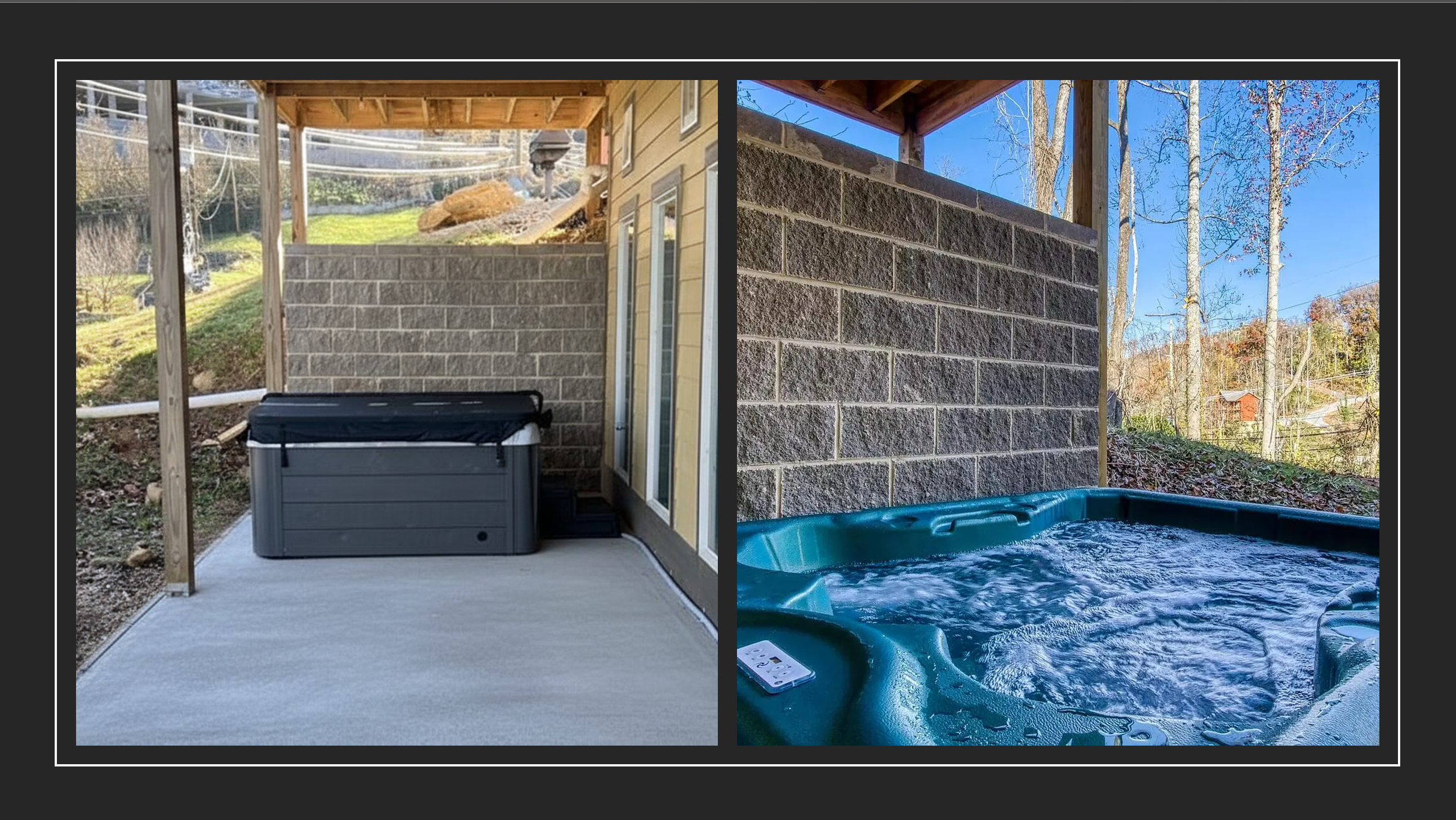 Hot tub area